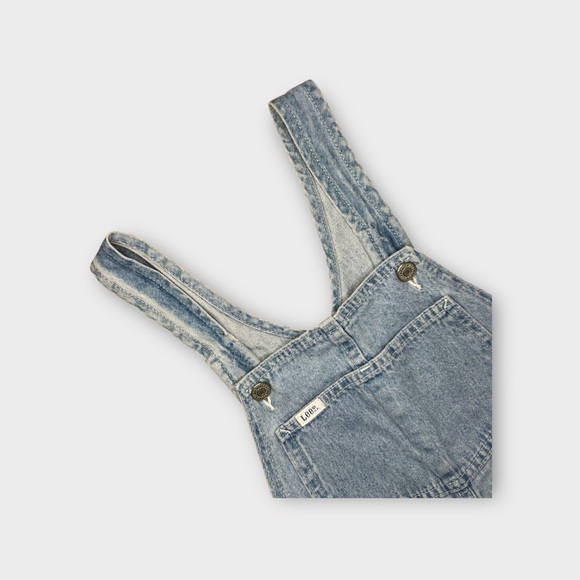 Lee Brand Vintage Light Wash Denim Shortall Overalls - Picture 2 of 9